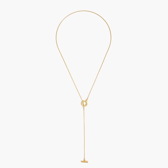 Madewell Toggle Lariat Necklace in Gold - Picture 3 of 6